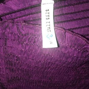 Purple Sheer Strapless Top